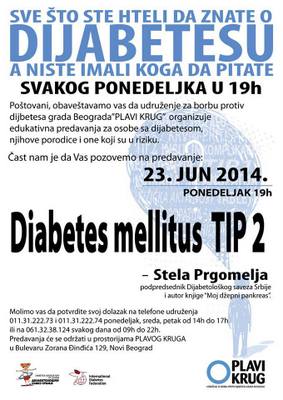 Predavanje: Dijabetes tip 2, 23. jun 2014.