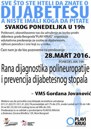Rana dijagnostika polineuropatije i prevencija dijabetesnog stopala