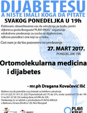 Predavanje: Ortomolekularna medicina i dijabetes