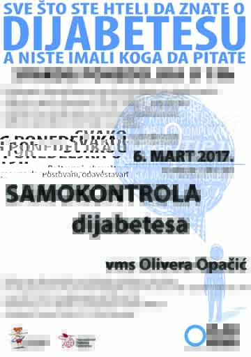 Novo predavanje 6.3.2017. – Samokontrola dijabetesa