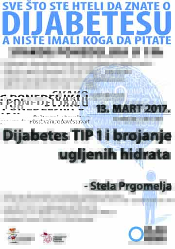 Predavanje: dijabetes tip 1 i brojanje ugljenih hidrata