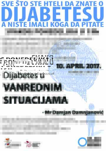 Predavanje: Dijabetes u vanrednim situacijama
